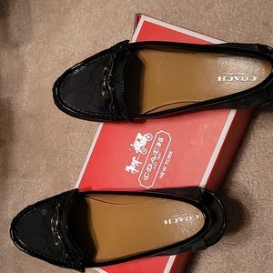 Coach women's 8.5 black loafers